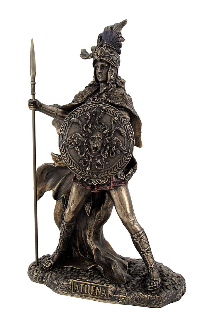 Alt View 1. Veronese Design - Bronzed Athena Goddess of Wisdom and War Statue - Bronze.