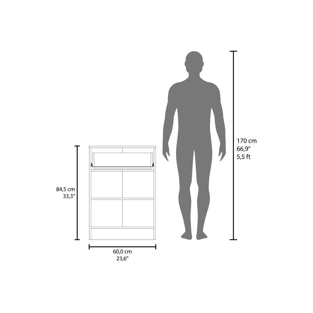 170 cm  
66,9"  
5,5 ft  

84,5 cm  
33,3"  

60,0 cm  
23,6"