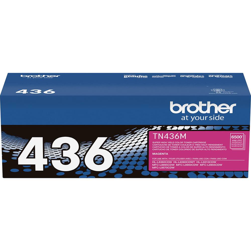 brother : Fulraide ! aes Zonumno ................. Grgthais 436 436  brother at your side TN436M 6500 Eneum viend SUPER O THL COLOR TONER CARTRIGE rsmatoen CARTOUGHIE DE TONE COULEU A. RES HALIT  mendtomoata rendimento CARTUCHO T TONER A COLOR DE SUPER ALTO RENOIMIENTO CARTUCHO DE TONEF COLORIDO DE SUPER ALTO RENDIMENTO MAGENTA tu UE WIEH POLE UTLSER AVEL PARA UISO CON PARA UN CMA HL-LEBBOCOW HL-LE3SOCDWT HL-L9K310COW MFC-LIUSCOW MFG-L8900CDW MFC-LRSOSCDW MFC-LISTOCOW

brother at your side

436

TN436M

SUPER HIGH YIELD COLOR TONER CARTRIDGE
CARTUCHO DE TONER A COLOR DE SUPER ALTO RENDIMIENTO
CARTUCHO DE TONER COLORIDO DE SUPER ALTO REND