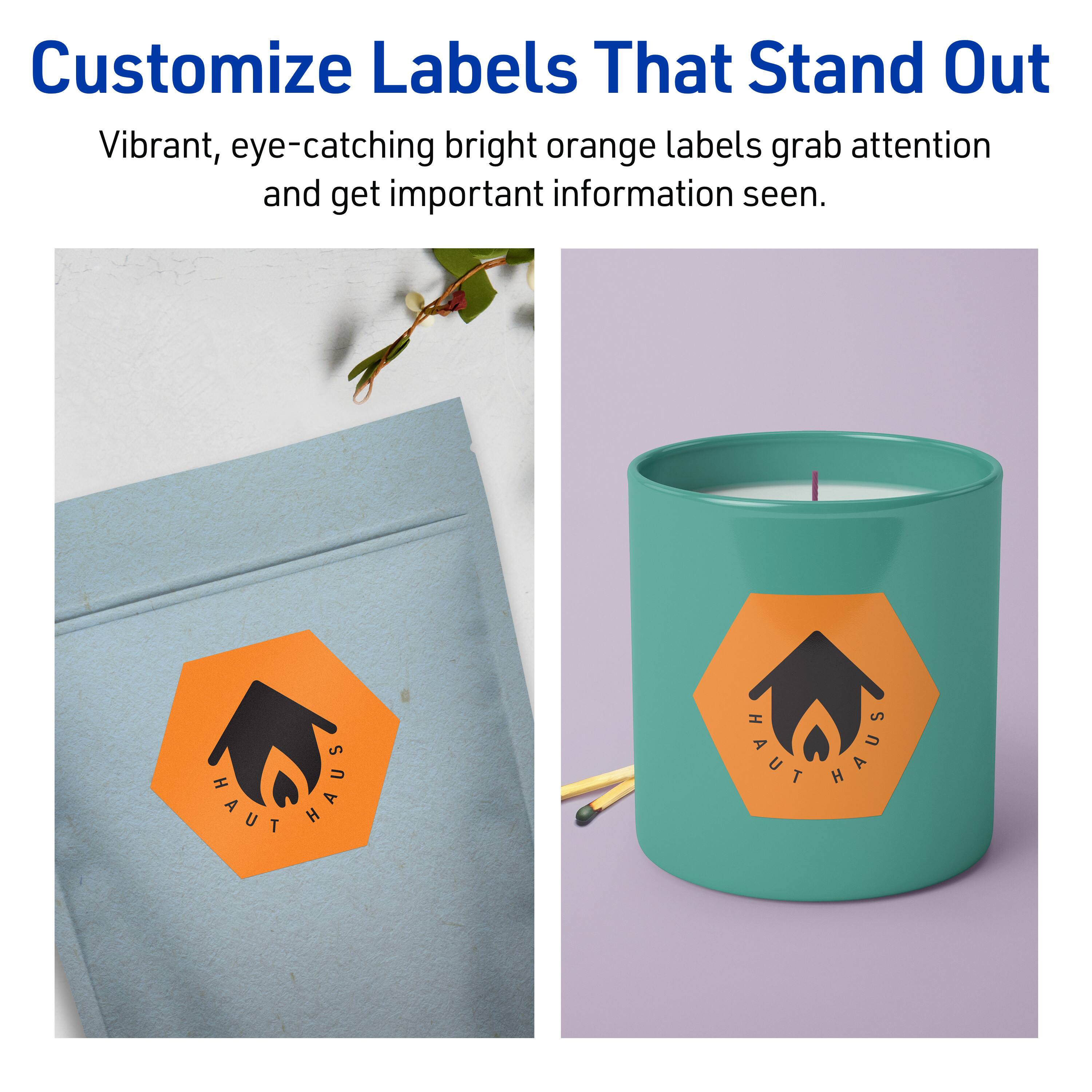 Customize Labels That Stand Out

Vibrant, eye-catching bright orange labels grab attention and get important information seen.

HAUT HAUS