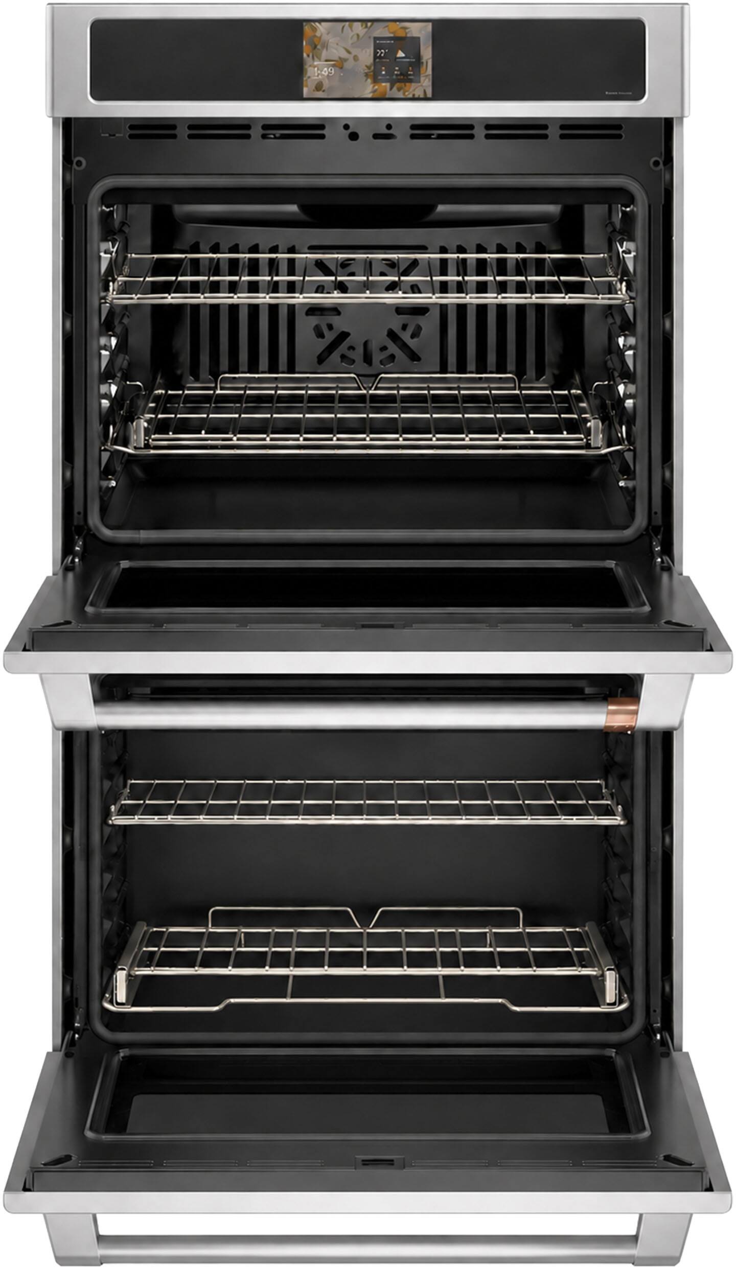 Alt View 12. Café - 30" Smart Built-In Double Electric True European Convection Wall Oven with Air Fry and Precision Cooking Modes - Stainless Steel.