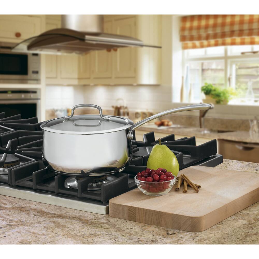 Alt View 2. Cuisinart - Contour Stainless 3-Quart Saucepan 4193-20 - Stainless Steel.