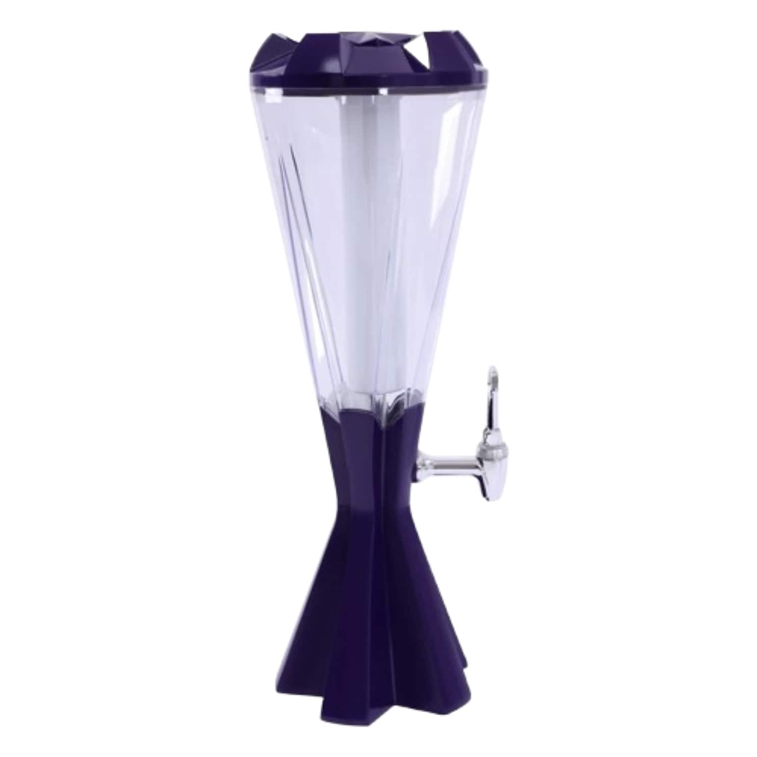 Home Collection - Beer Tower Dispenser 3L Beverage Drink Dispenser with LED Light - Purple with Transparent Container