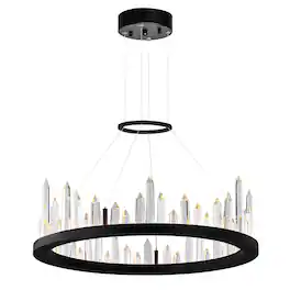 CWI Lighting - Juliette LED Chandelier With Finish - Black