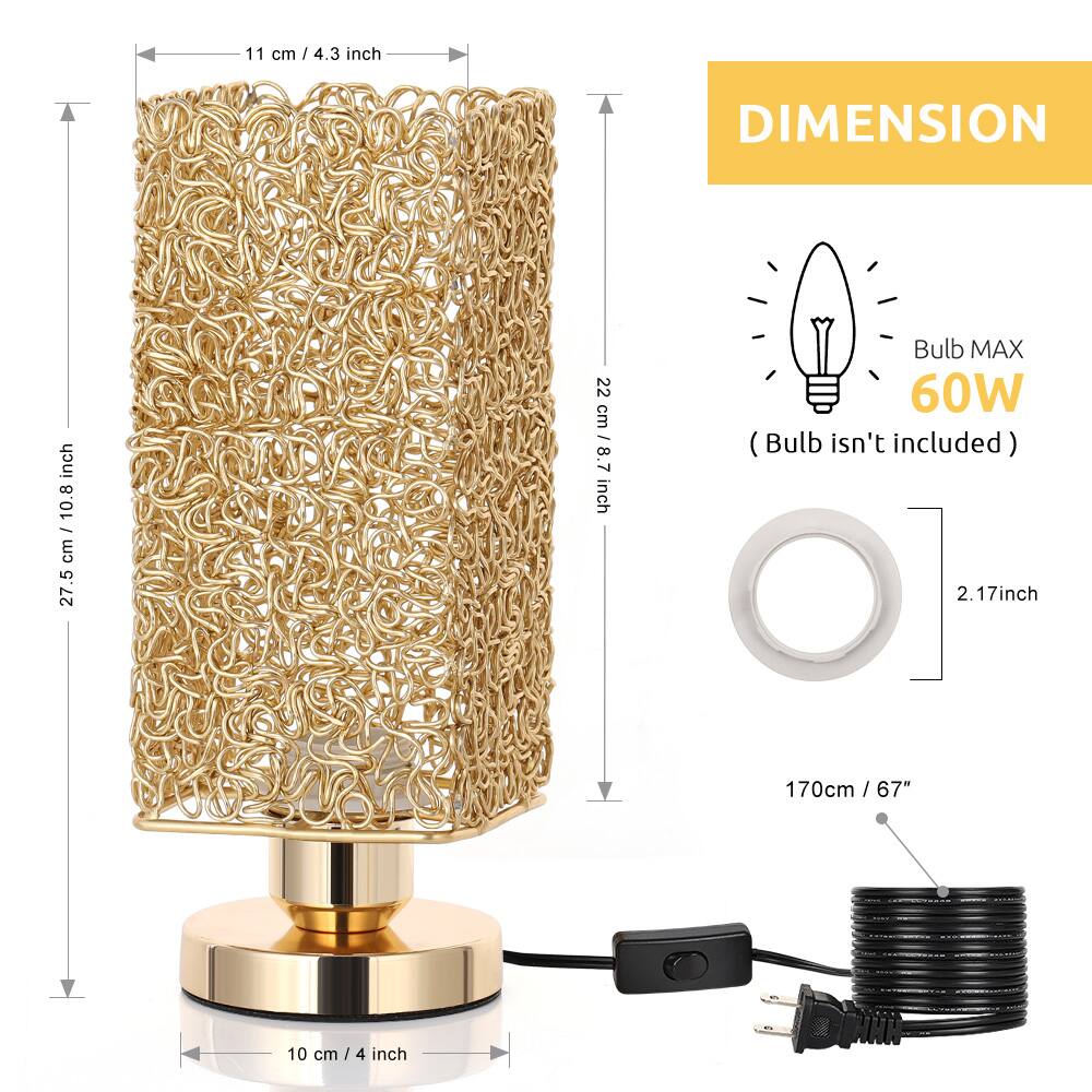 DIMENSION

- 11 cm / 4.3 inch
- 22 cm / 8.7 inch
- 27.5 cm / 10.8 inch
- 10 cm / 4 inch
- 170 cm / 67"

Bulb MAX 60W (Bulb isn't included)

- 2.17 inch