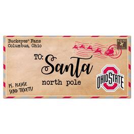 Fan Creations - Ohio State Buckeyes 6'' x 12'' Letter to Santa Sign - Multicolor