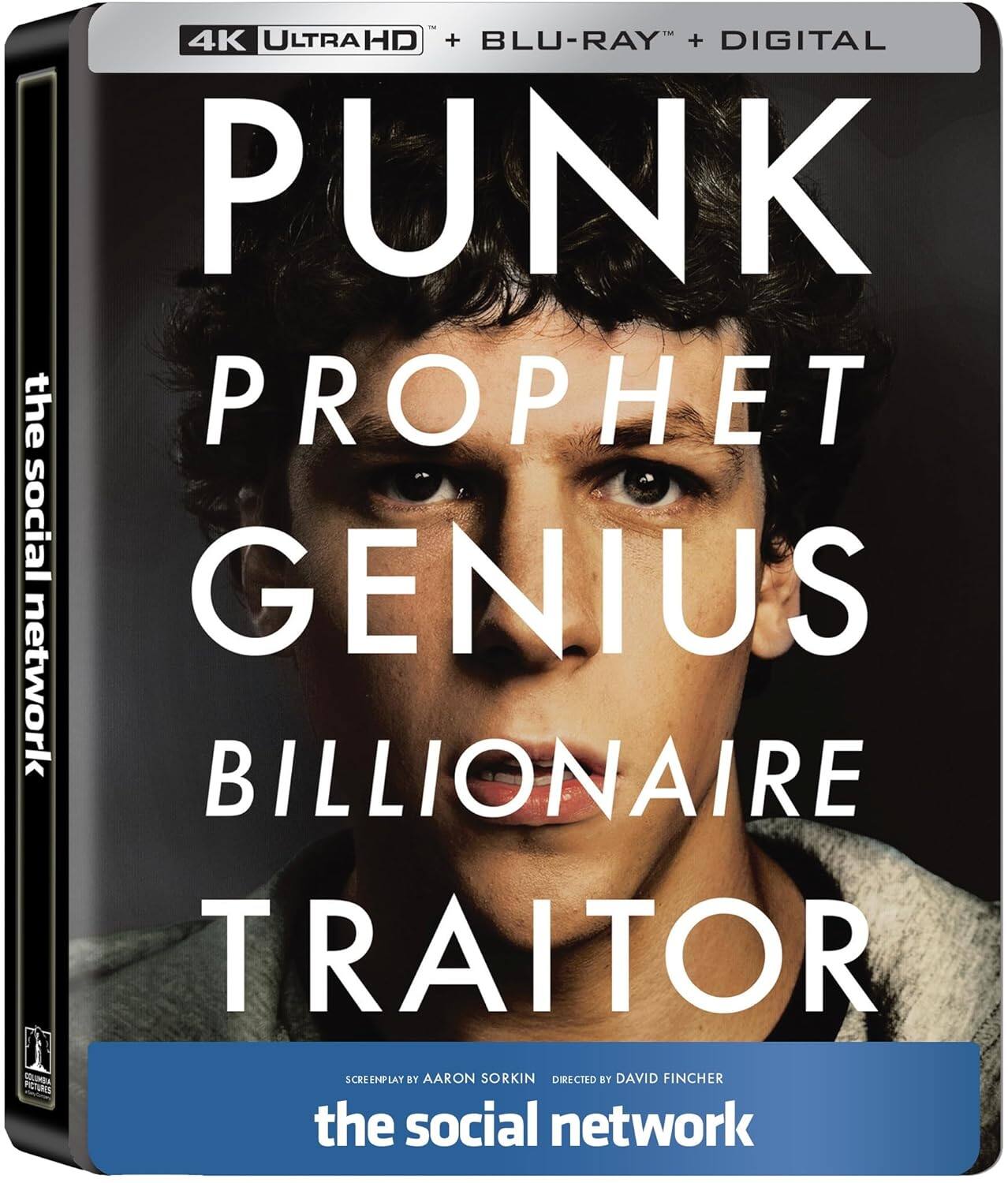 Alt View 1. The Social Network (Steelbook)   - 4K Blu-Ray.