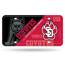 Rico Industries - South Dakota Coyotes 12x6 Metal License Plate Auto Tag - Multi