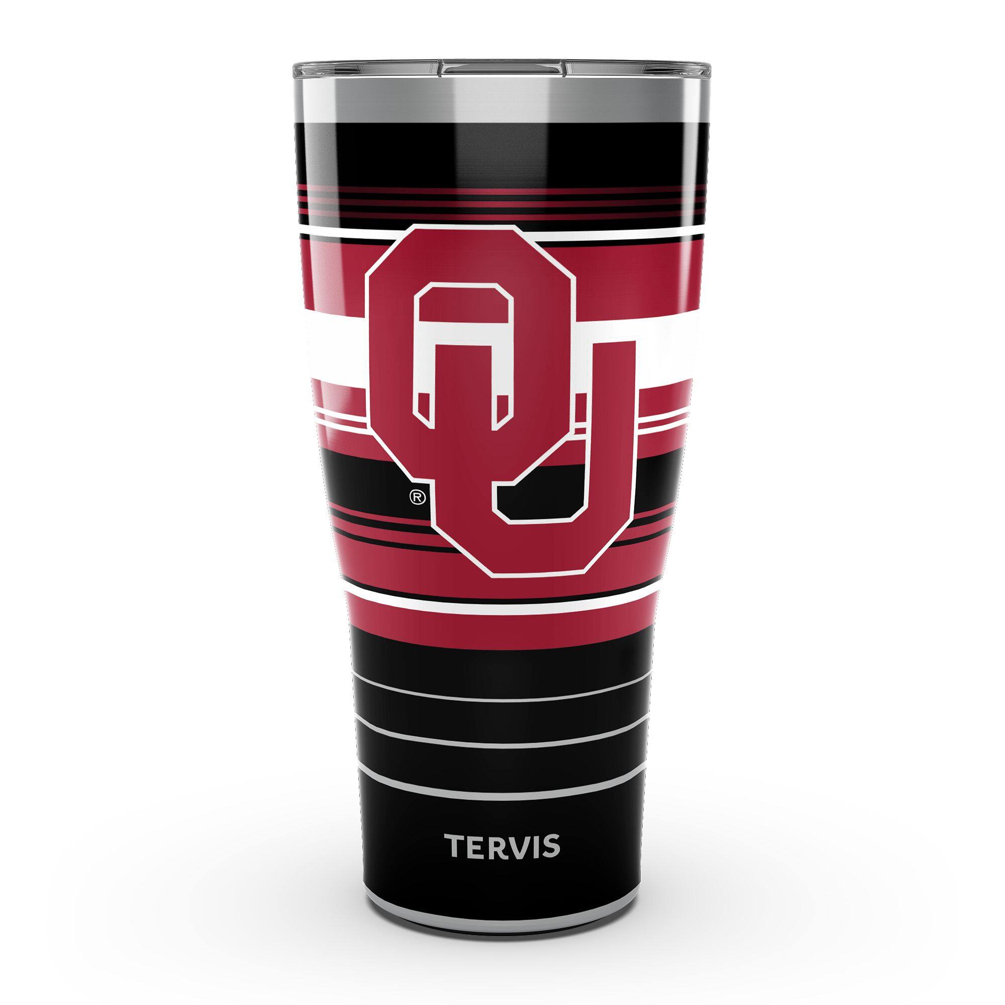 Front. Tervis - Oklahoma Sooners 30oz. Hype Stripes Stainless Steel Tumbler - Multicolor.