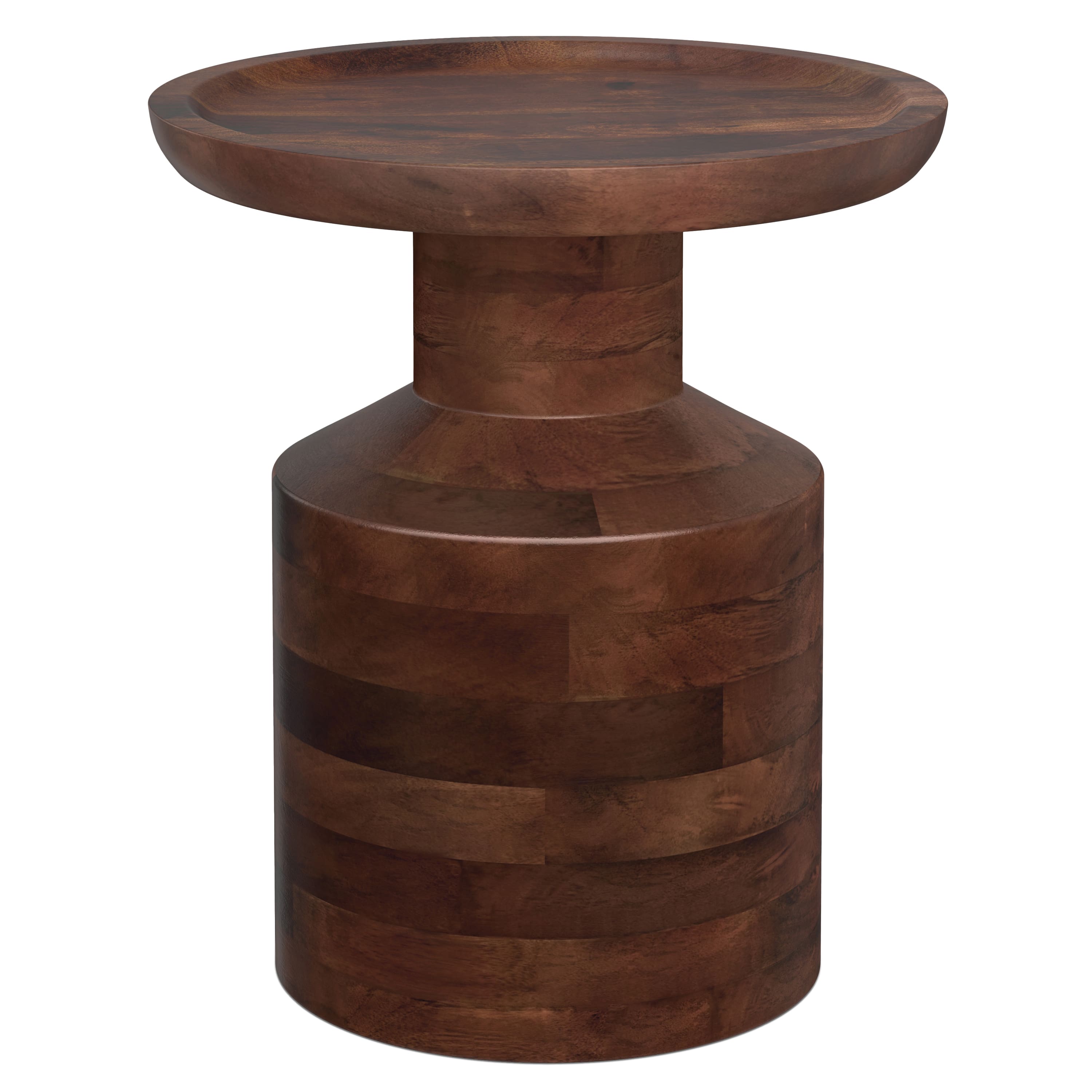 Simpli Home - Haynes 16 inch Wide Solid Mango Boho Accent Table in Dark Brown, Assembled - Warm Dark Brown