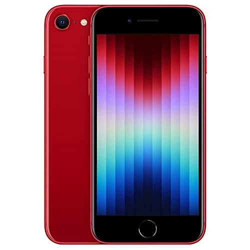 Front. Apple - Apple iPhone SE (3rd Generation) 128GB (unlocked) Red - Red.