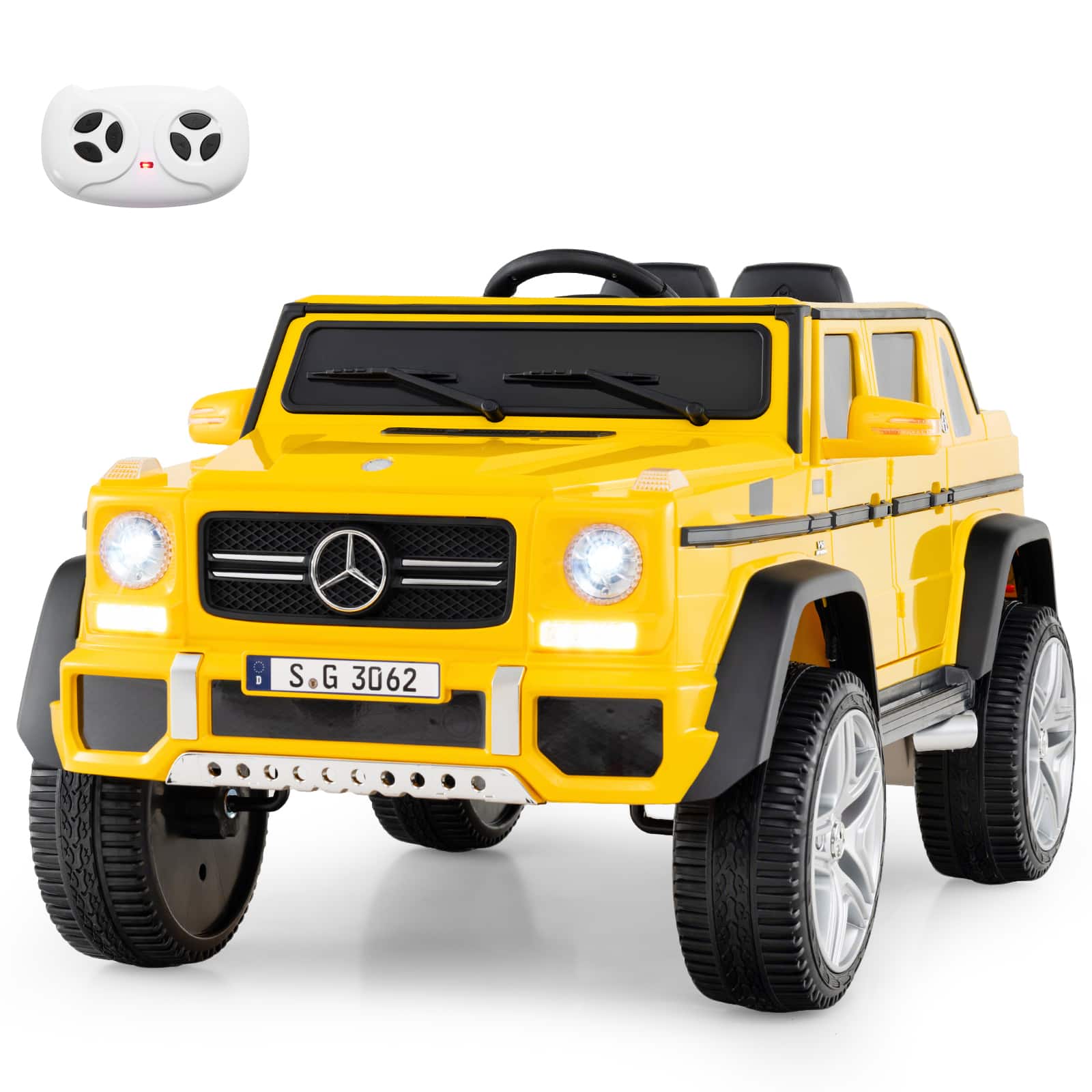 Costway - Licensed Mercedes-Benz Maybach G650S Kids Ride On Car with Parent Remote Control - Yellow price history on PriceWatchPro