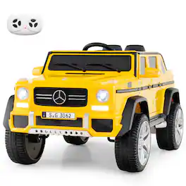Costway - Licensed Mercedes-Benz Maybach G650S Kids Ride On Car with Parent Remote Control - Yellow