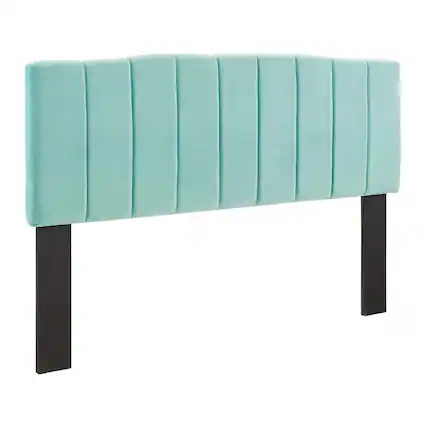 Front. Modway - Camilla Channel Tufted Performance Velvet King/California King Headboard by Modway - Mint.