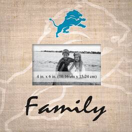 Fan Creations - Detroit Lions 10'' x 10'' Burlap Pattern Frame - Multicolor