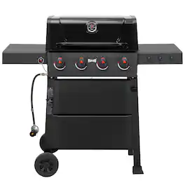 FEASTO - 4-Burner Propane Gas Grill - Black