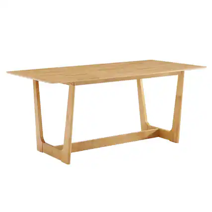 Front. Modway - Solara 71" Rectangle Wood Dining Table - Brown.