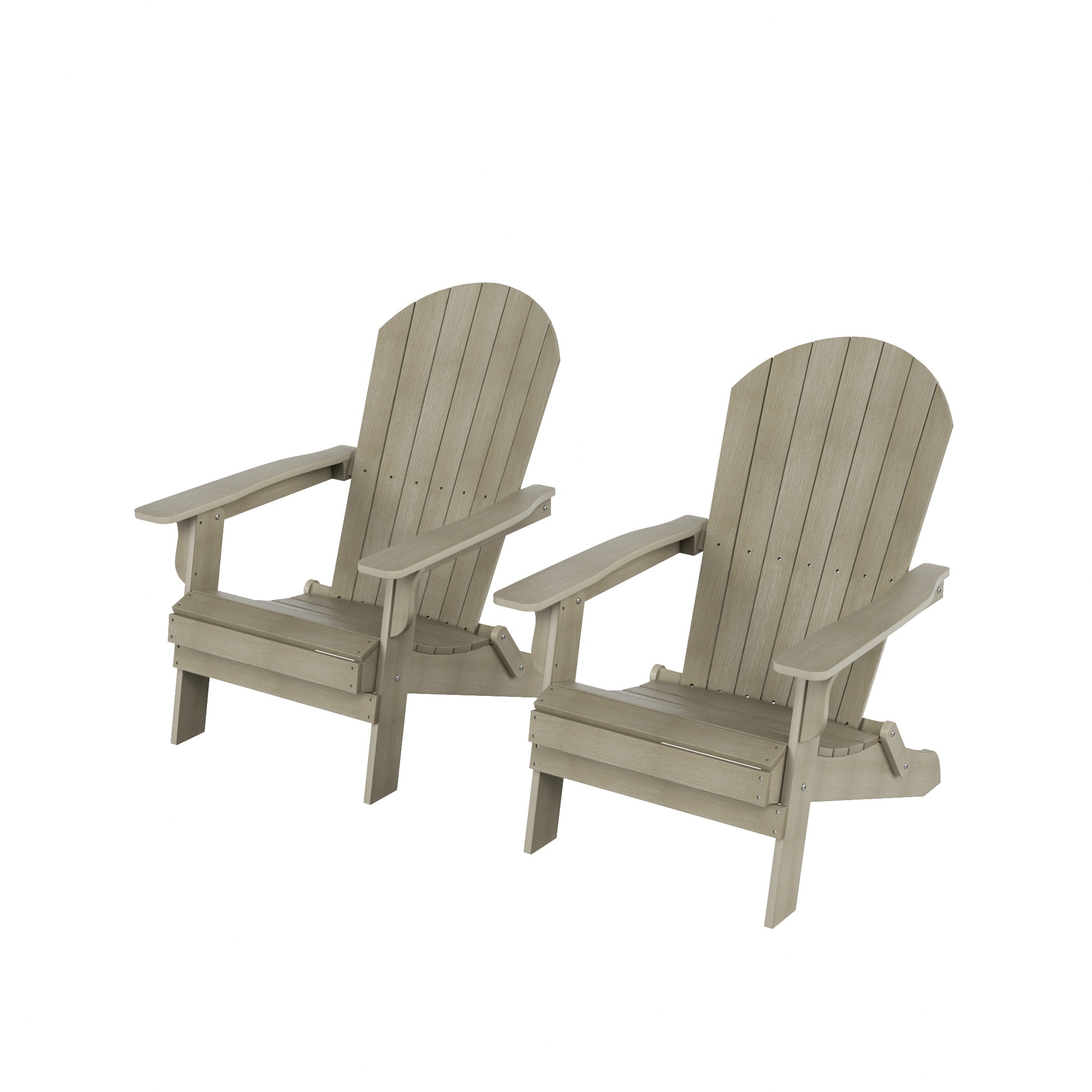 WestinTrends - Tuscany HIPS Outdoor Folding Adirondack Seashell Chair (Set of 2) - Weathered Gray price history on PriceWatchPro
