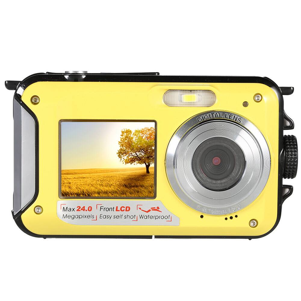 Cluzine - Waterproof Digital Camera, 48 Mega Pixels Portable Camera with Dual Color Display