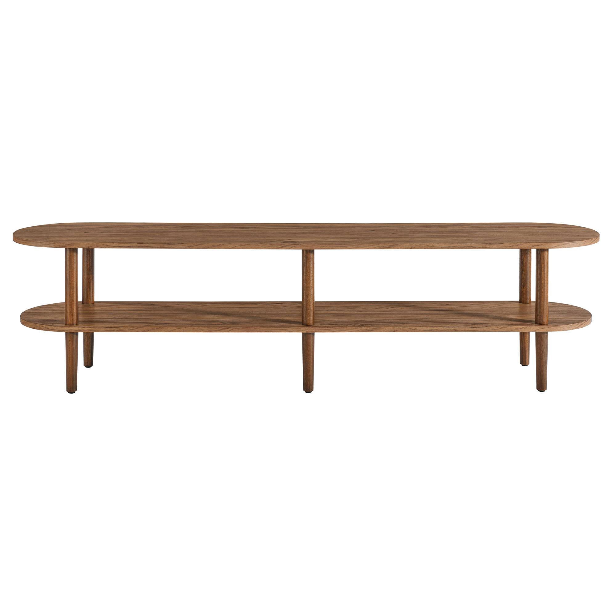 Alt View 1. Modway - Torus Oval Wood TV Stand by Modway - Walnut.