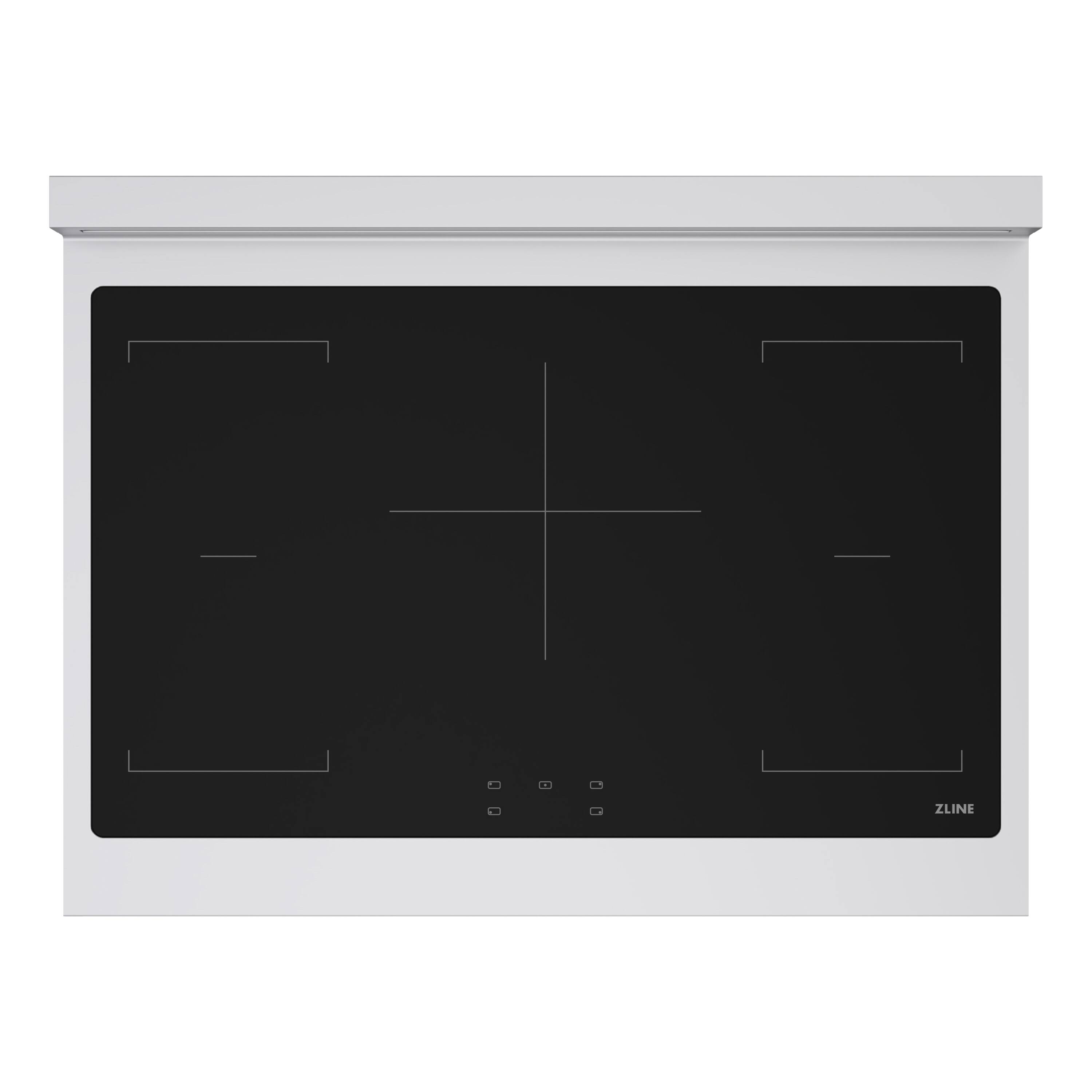 Alt View 6. ZLINE - Autograph 36 in. Paramount Built-in Induction Rangetop with 5 Elements in Stainless Steel and Polished Gold Accents - Stainless Steel.