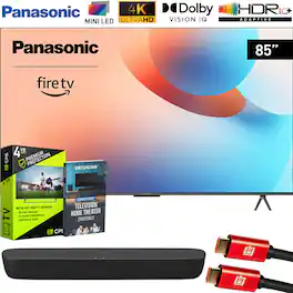 Panasonic - 85" W95 Mini LED 4K UHD Smart Fire TV (2024) + HTB200 Compact Soundbar Bundle