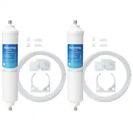 Waterdrop - INL Inline Water Filter for Refrigerator and Ice Maker, Pack of 2 - White