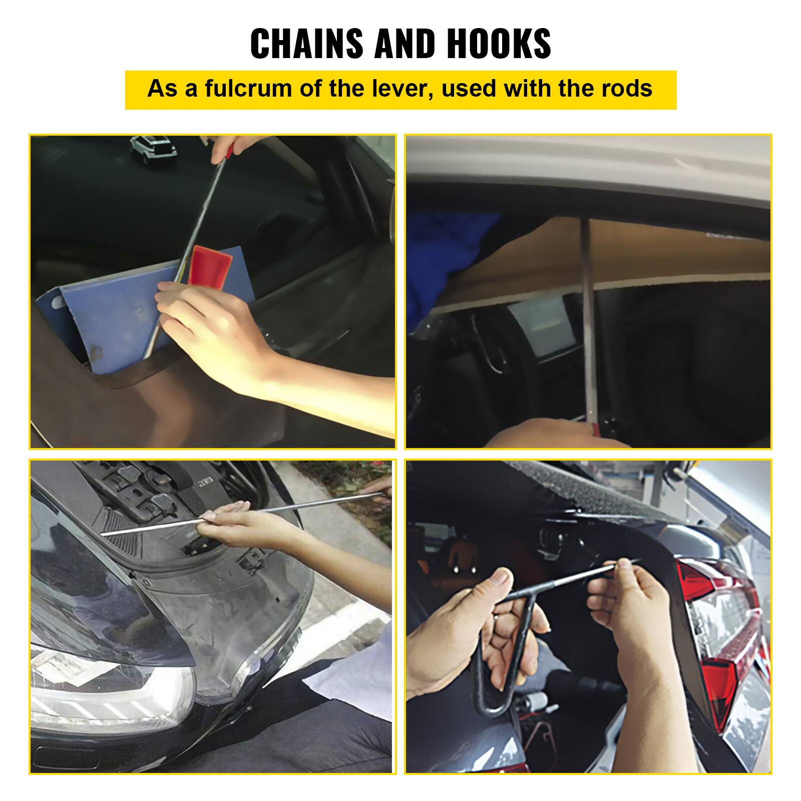 CHAINS AND HOOKS  
As a fulcrum of the lever, used with the rods