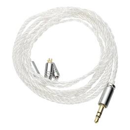 Unique Bargains - IEM Earphone Cable 1.2M, 28AWG 4-Core High Purity -Plated HiFi Replacement for Ananda Arya HE400SE (3.5mm, 2PIN) - Silver