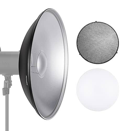 Alt View 4. Neewer - 21.6" Bowens Beauty Dish, Diffuser, Honeycomb.