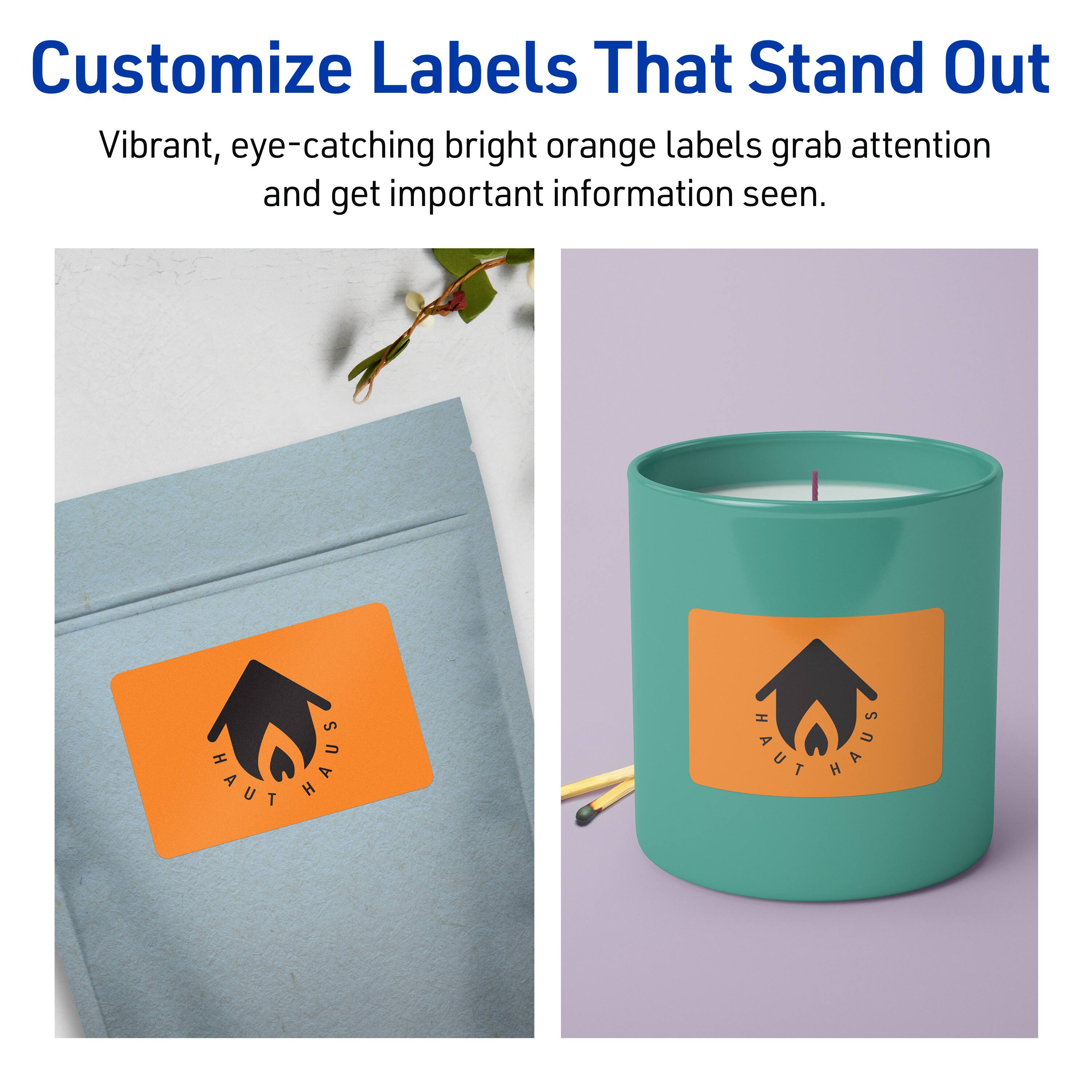 Customize Labels That Stand Out

Vibrant, eye-catching bright orange labels grab attention and get important information seen.

HAUT HAUS HAUT HAUS