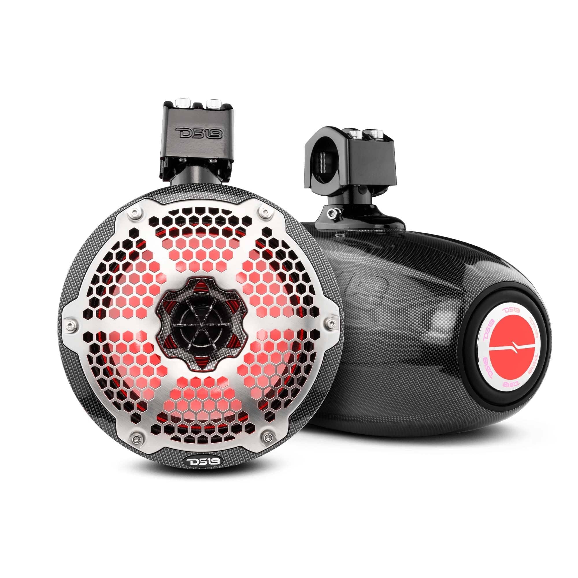 DS18 Audio - NXL 8" Neodymium Loudspeaker with RGB LED Lights and Grille (Pair), 180W RMS 4-Ohm