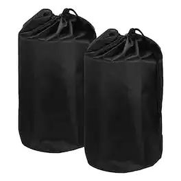 Unique Bargains - Stuff Sack, Portable Waterproof Ultralight Drawstring Dry Bag w/ Toggle, 9x17In, 2pcs for Backpacking/Camping - Black