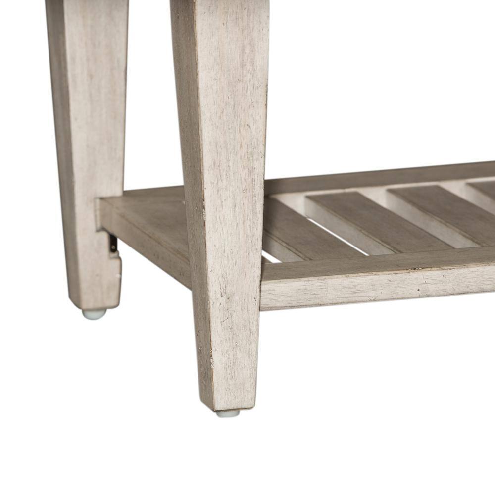 Liberty Furniture Industries - Heartland Bed Bench in Antique w/ Tobacco Top - White