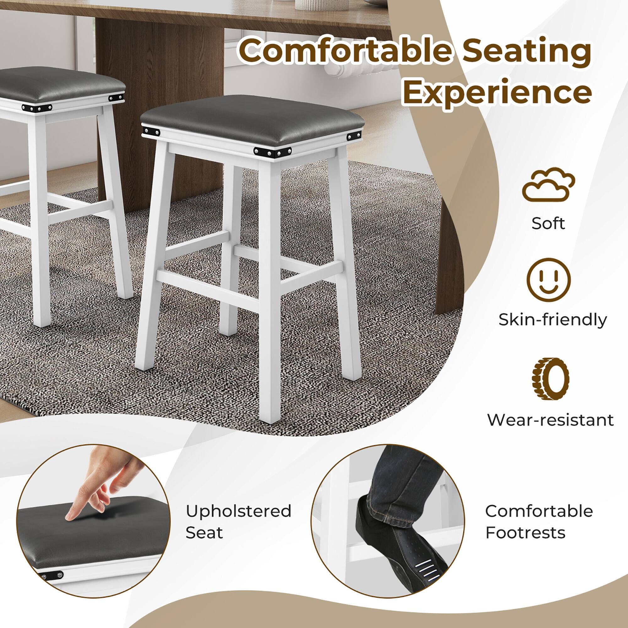 Comfortable Seating Experience

Upholstered Seat

Soft

Skin-friendly

Wear-resistant

Comfortable Footrests