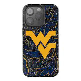 Keyscaper - NCAA - West Virginia Mountaineers Paisley Bling iPhone Case - 14 - Black