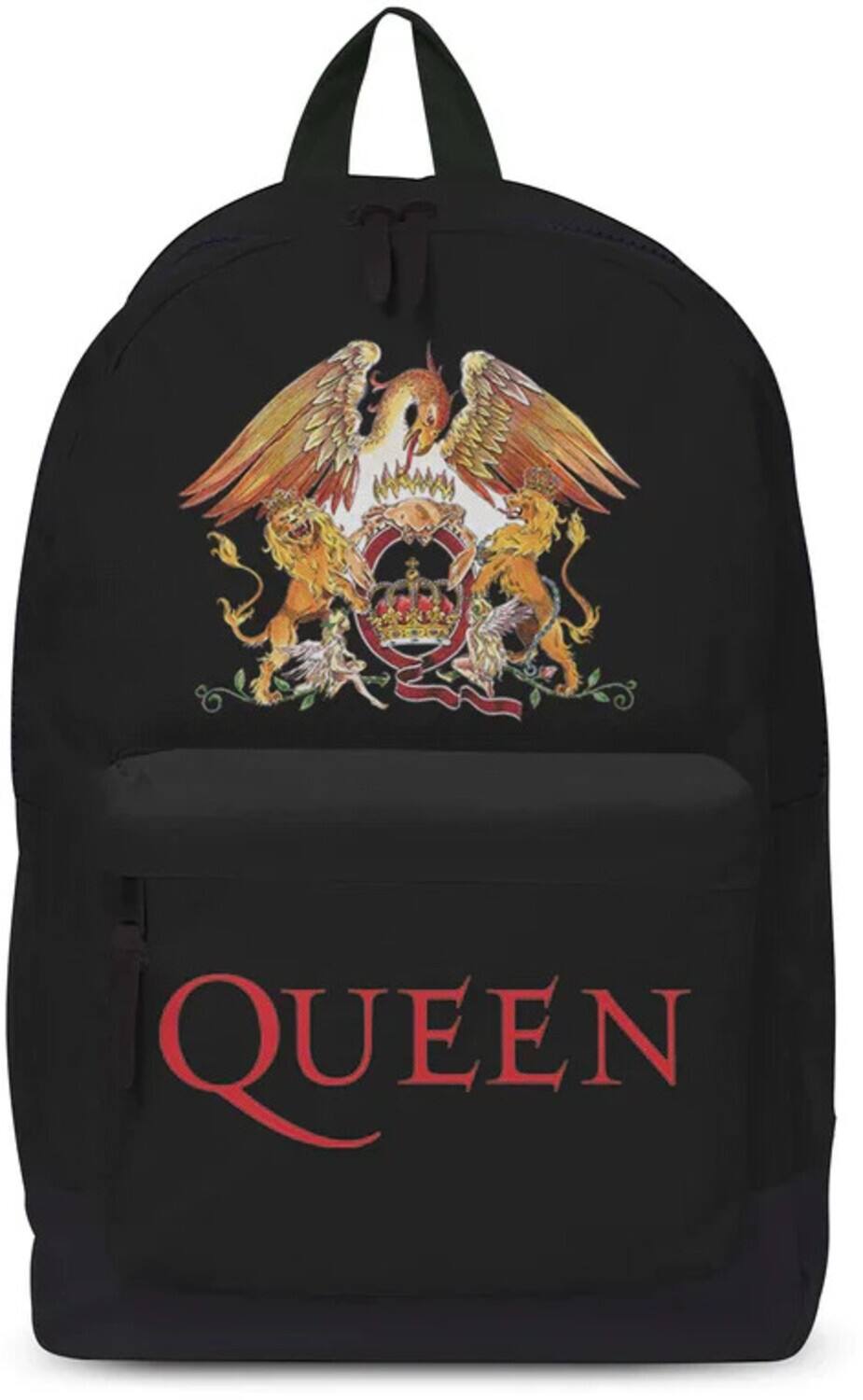 PopMarket - Queen - Rocksax - Queen - Crest Logo - Classic Backpack with Laptop Pocket (Black) - Multicolor