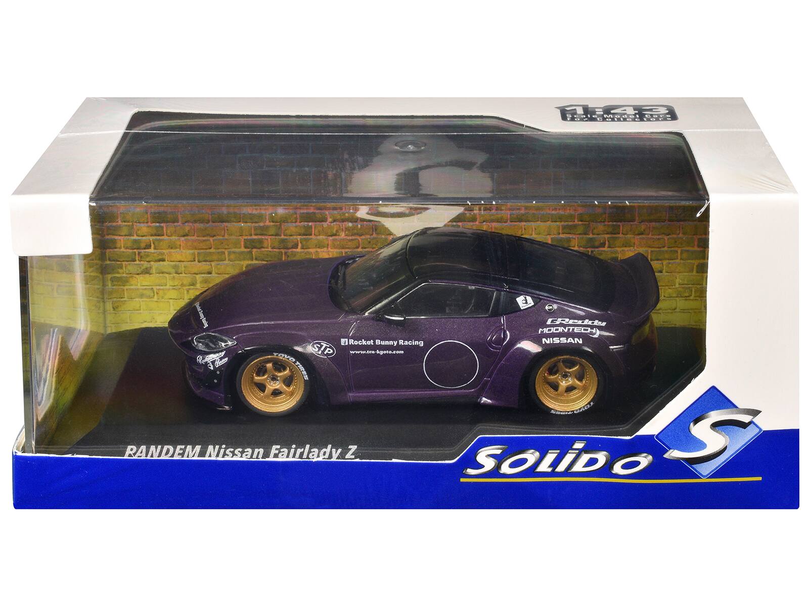 1:43  
BUMI  
fp.es  
A eiies .O. F &d Greedy MONTECH d Rocket Bunny Racing NISSAN raVO STP www.tre-kgoto.com  
Ta THTES SERA GRO RANDEM Nissan Fairlady Z SoLiD 5