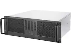 Front. SilverStone - SilverStone RM41-506 Black SGCC 4U Rackmount Server Chassis 6 x 5.25" drive bay External 5.25" Drive Bays - Black.