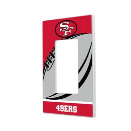 Keyscaper - San Francisco 49ers Passtime Design Single Rocker Lightswitch Plate - Multicolor
