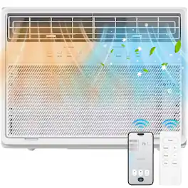 Winado - 8000 BTU Window Air Conditioner and Heater, 4-in-1 AC Unit Cool, Heat, ECO, Fan, Timer w/Wifi APP & Remote Control 115V - White