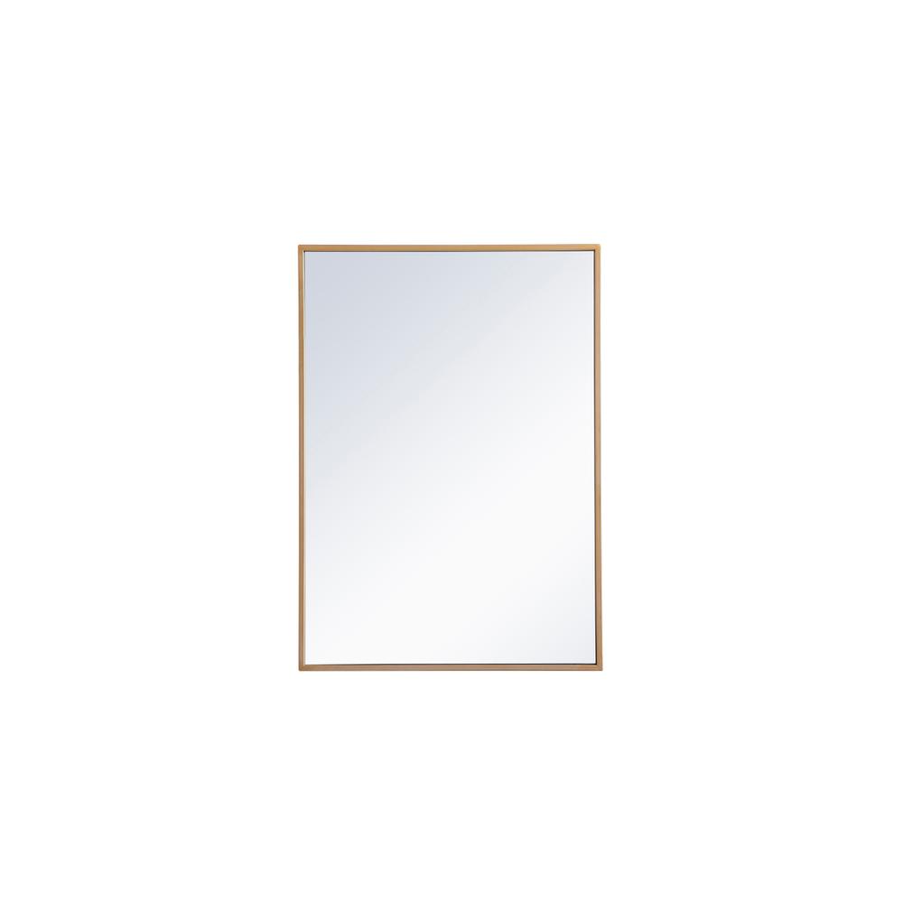 Alt View 4. Elegant Decor - Metal mirror medicine cabinet 20 inch x 28 inch in Brass - Brass.