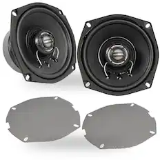 Front. NVX - XFHD5F 300W RMS 5.25" Front Fairing Speakers for 1998-2013 Harley-Davidson Touring Models (Pair) - Black.