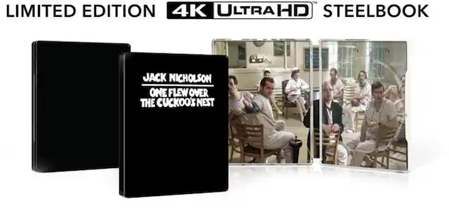 Front. One Flew Over the Cuckoo's Nest (Steelbook) - 4K Blu-Ray.