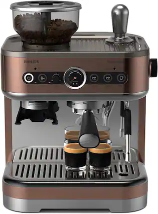 15 13 11 5 7 d PHILIPS Barista Brew Optimal Range $/6 - 3 T. T 1x 2n Pressure On OF Grinder Gnine Amount Formna GRIND Mansal hash LOCK