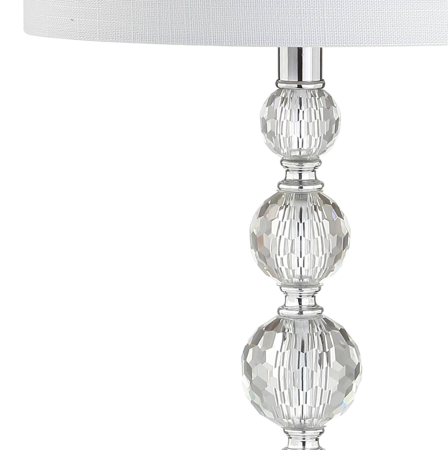 Alt View 6. Jonathan Y - Nala 28.5" Crystal LED Table Lamp, Clear/Chrome (Set of 2) - Clear.