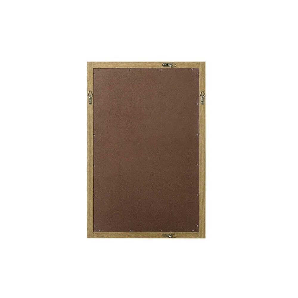 Angle. Elegant Kitchen and Bath - Noah Wooden Rectangle Mirror 24 x 36 in Honey Brown - Honey Brown.