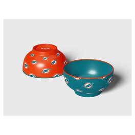 Pegasus - Miami Dolphins 6" Home & Away Two-Piece Serving Bowl Set - Multicolor