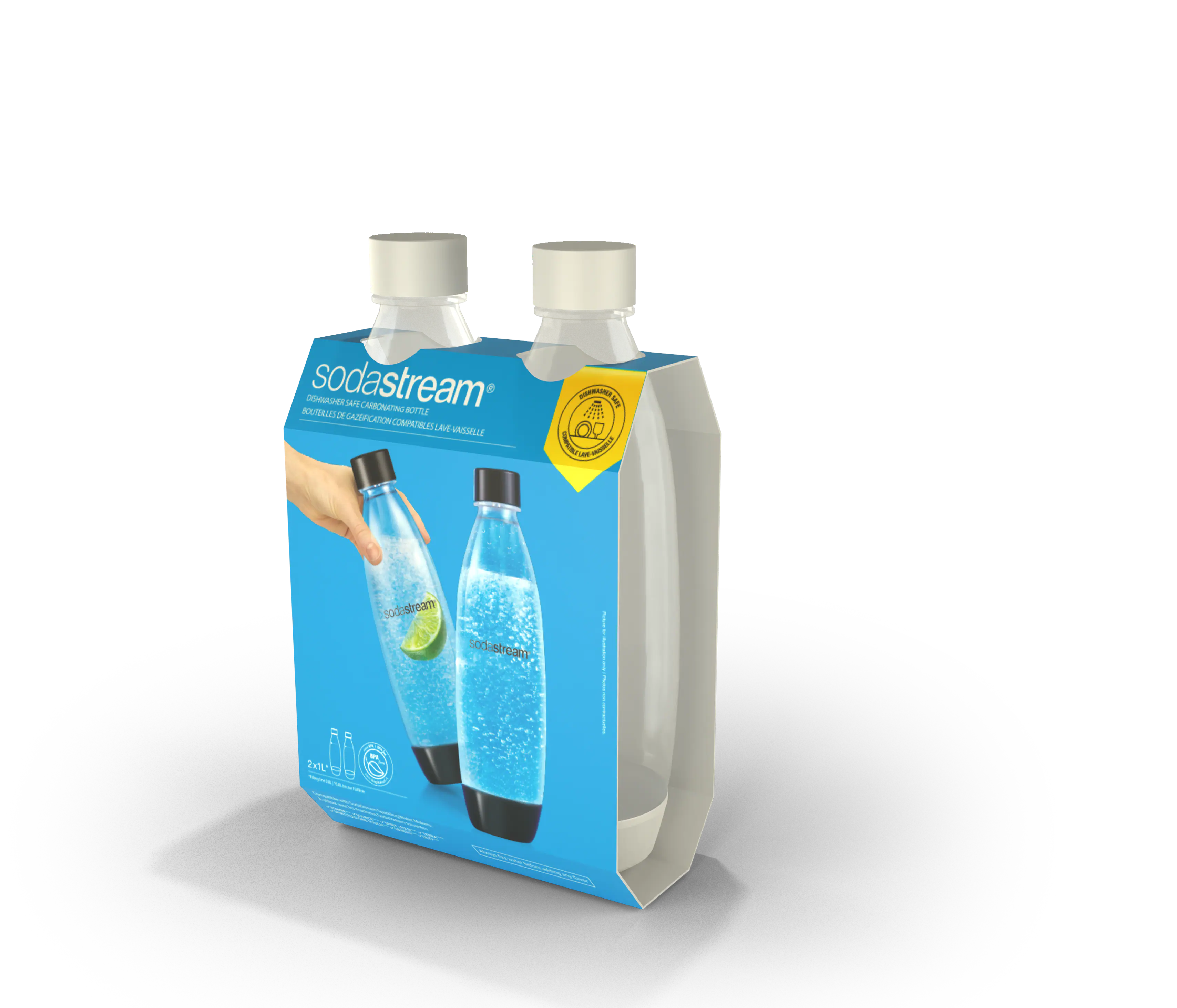 SodaStream - DWS 1L Bottle (2-Pack) - White