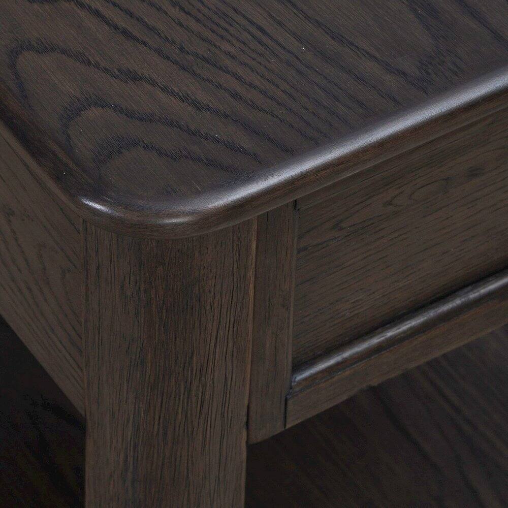 Alt View 6. Liberty Furniture Industries - Wallace End Table for Living Room - Aged Oak - Aged Oak.